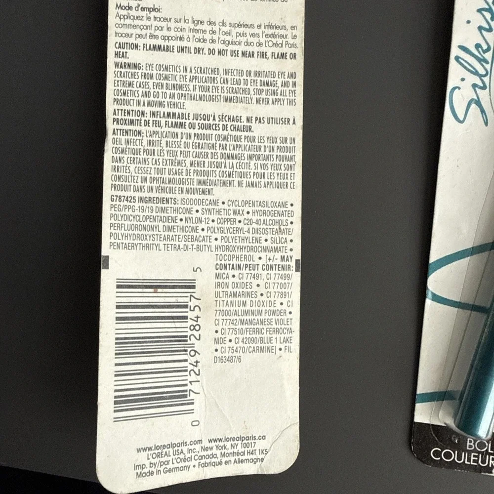 Lot X 2 L'Oréal Paris Infallible Silkissime Pencil Eyeliner 260 True Teal Need